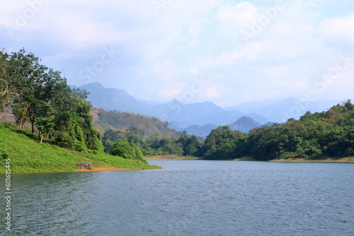 the lake in front of the peruvannamuzhi (peruvannamoozhi) dam, Kuttyady (Kuttiady, Kuttyadi), Kerala, India © Dynamoland