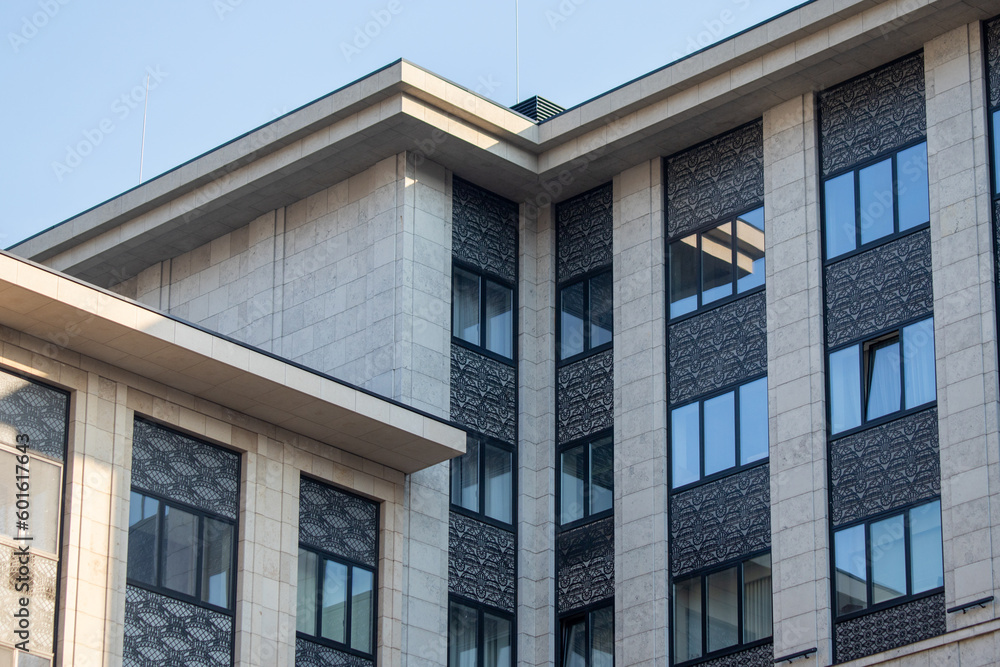 high-rise building on the background of windows