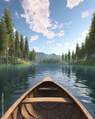 A boat ride or canoe around the lake was generated. (Generative AI)