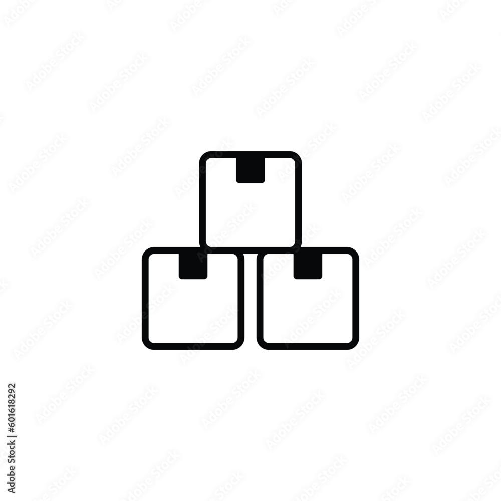 Cargo Boxes icon design with white background stock illustration Cargo Boxes icon design with white background stock illustration