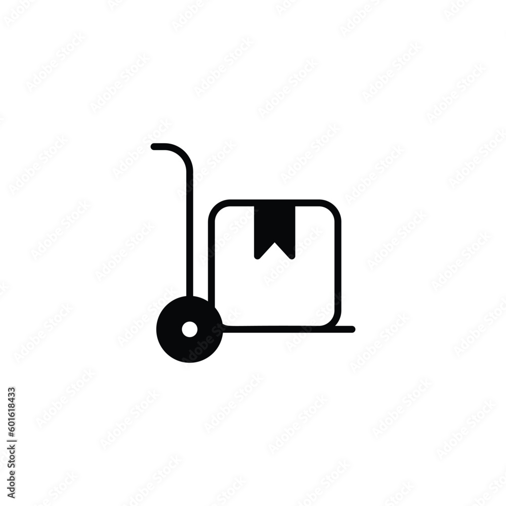Trolley icon design with white background stock illustration Trolley icon design with white background stock illustration