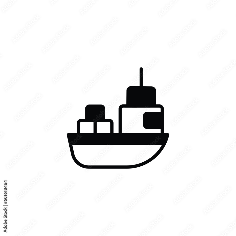 Ship Delivery icon design with white background stock illustration Ship Delivery icon design with white background stock illustration