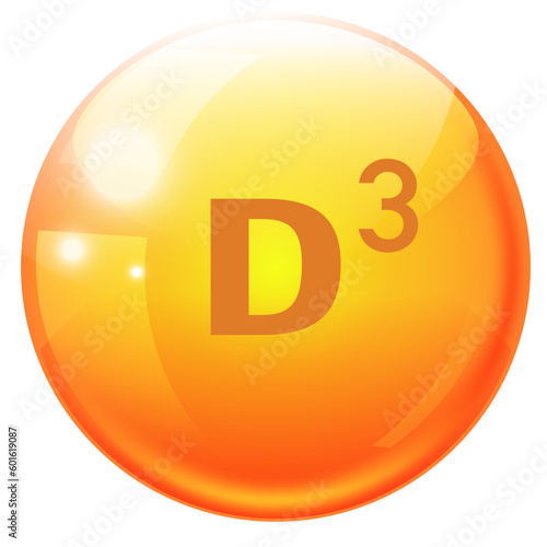 Vitamin icon. Multivitamin supplement. Vitamin D, D3