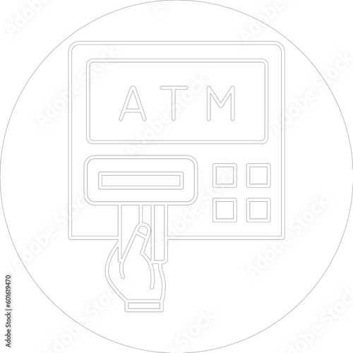 Cash withdrawal Vector Icon

