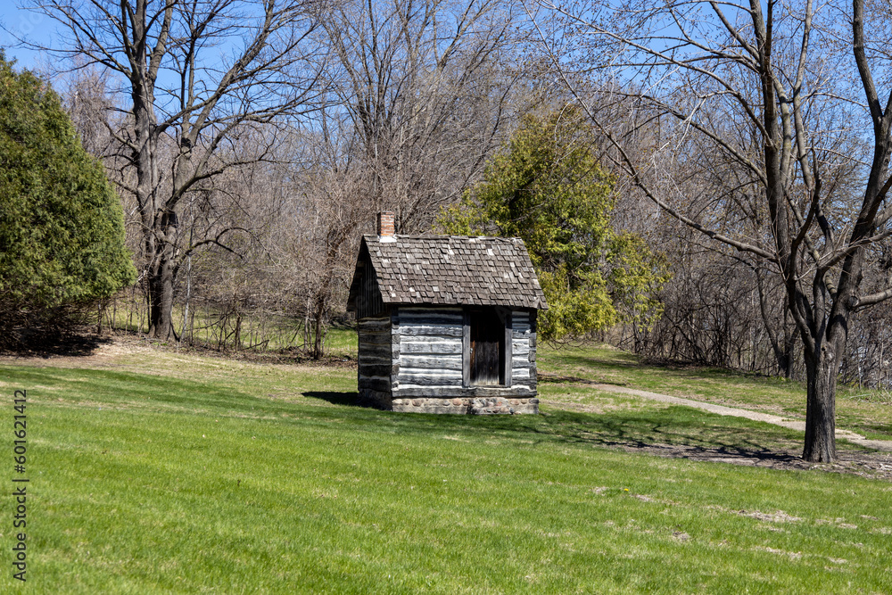 Rustic 19th century single room log cabin located in a rural area in the midwestern United States
Rustic 19th century single room log cabin located in a rural area in the midwestern United States