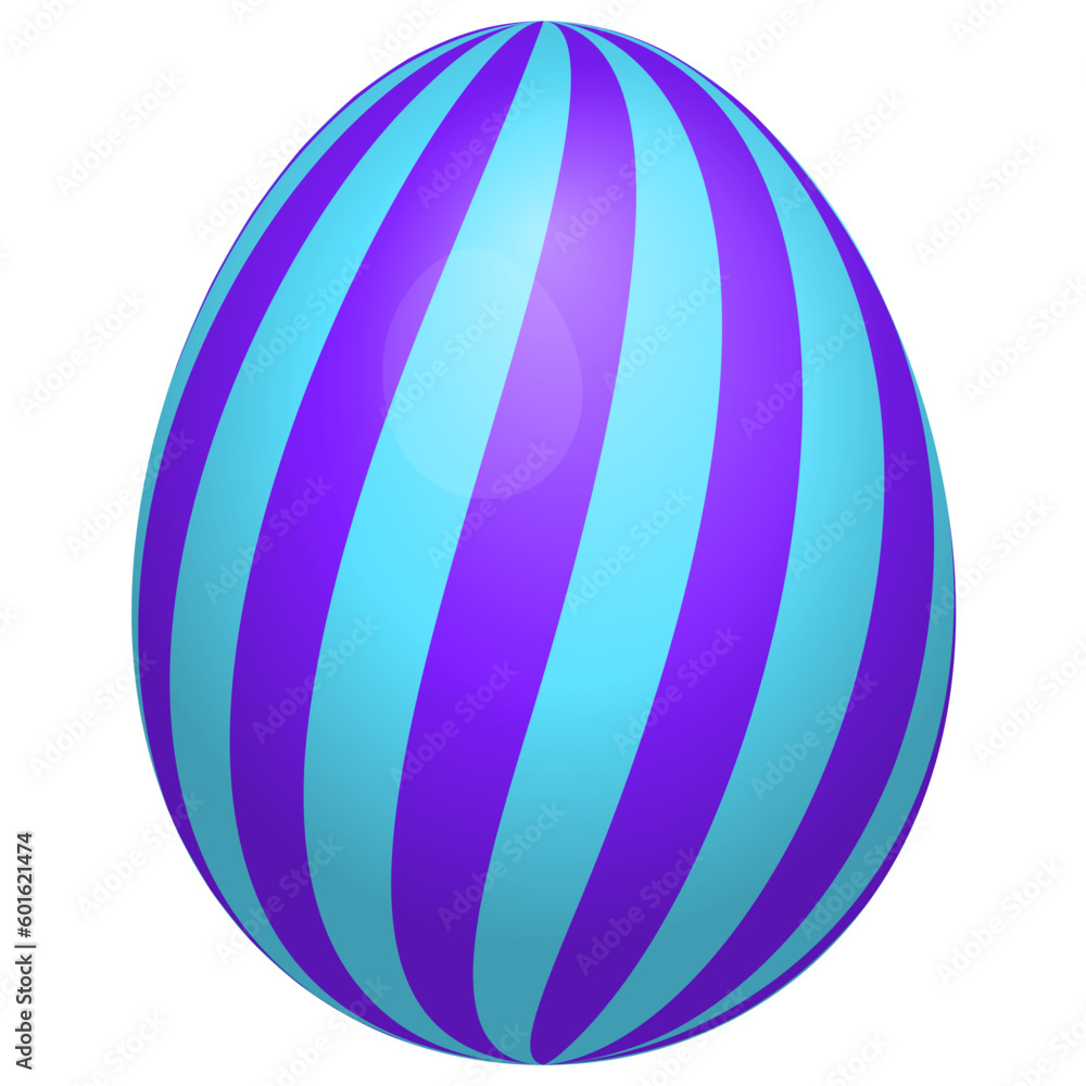 Easter Egg with gradient blue and purple
