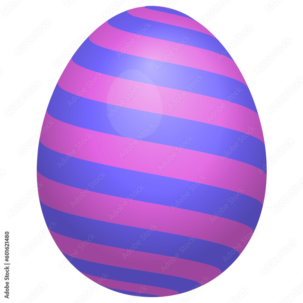 Easter Egg with gradient purple and pink
