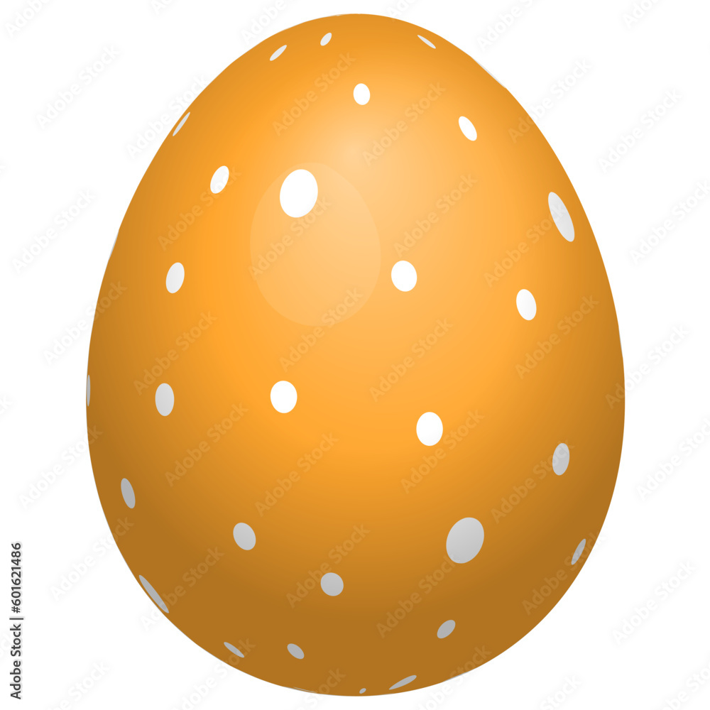 Easter Egg with gradient orange and white dots Easter Egg with gradient orange and white dots