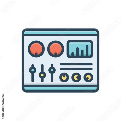 Color illustration icon for adjustments 