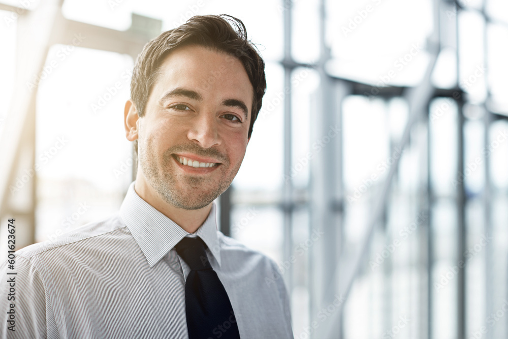 Portrait, business and man with a smile, lobby and consultant with confidence, occupation and career. Face, male person and employee in a hallway, happiness and professional with startup success Portrait, business and man with a smile, lobby and consultant with confidence, occupation and career. Face, male person and employee in a hallway, happiness and professional with startup success
