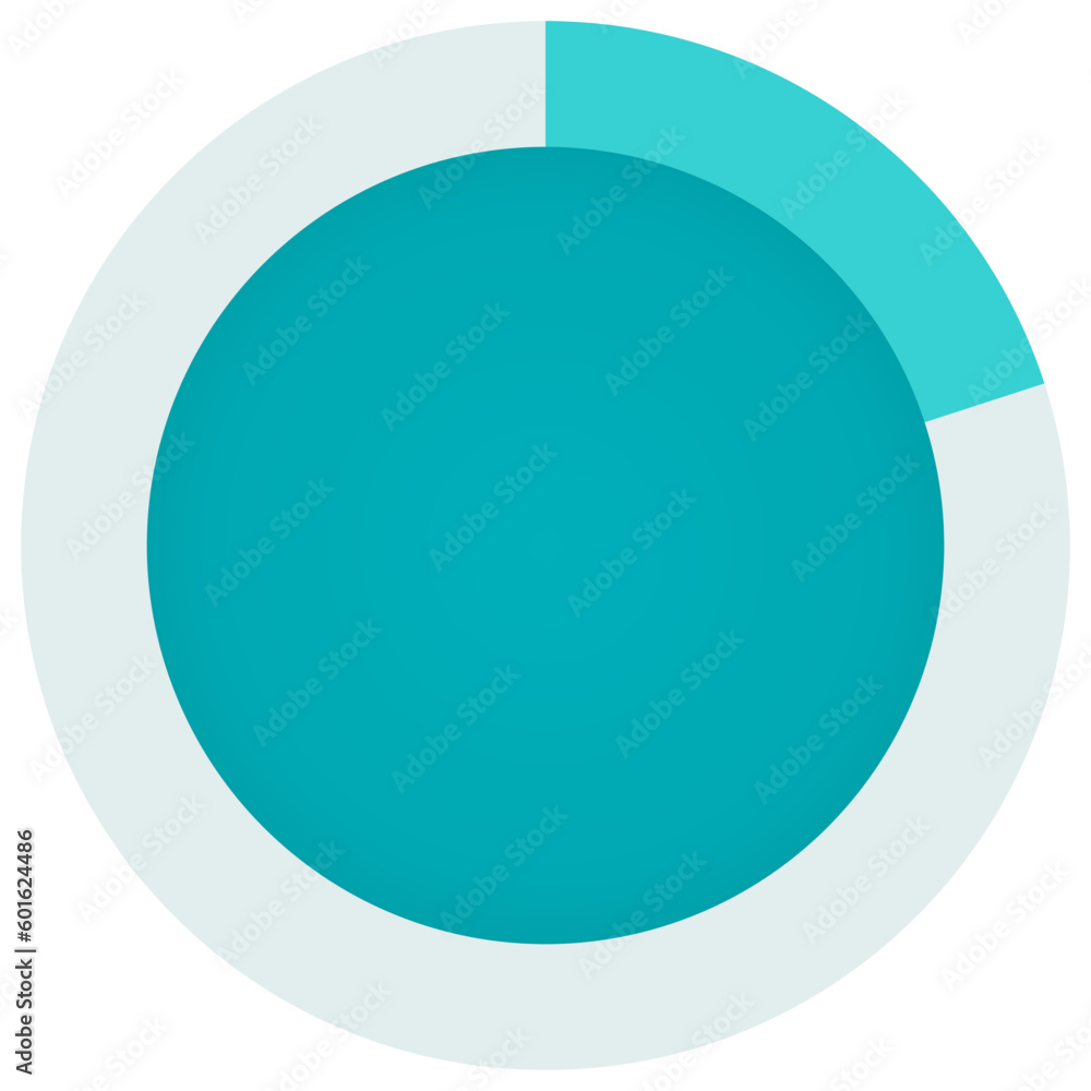 Infographic green doughnut pie chart element Infographic green doughnut pie chart element