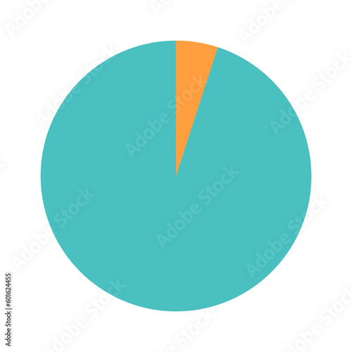 Infographic 2 steps pie chart element