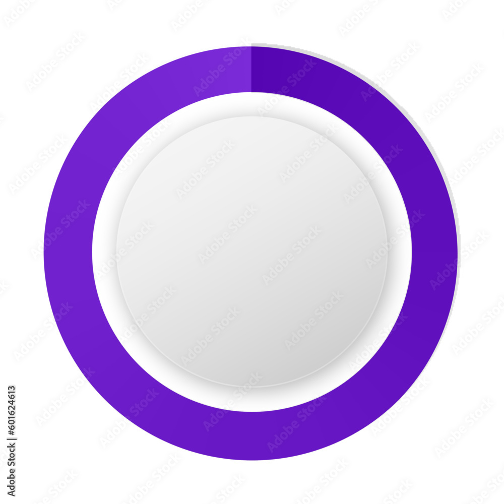 Infographic purple and white doughnut pie chart element Infographic purple and white doughnut pie chart element