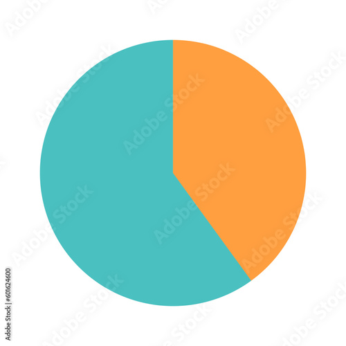 Infographic 2 steps pie chart element