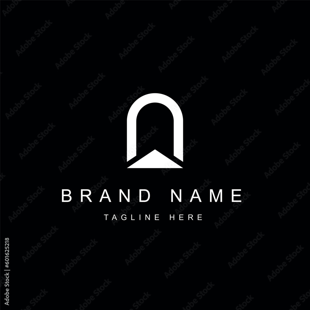 Vector Design Letter A Logo with Black Background & White Logo Stock Vector Adobe Stock