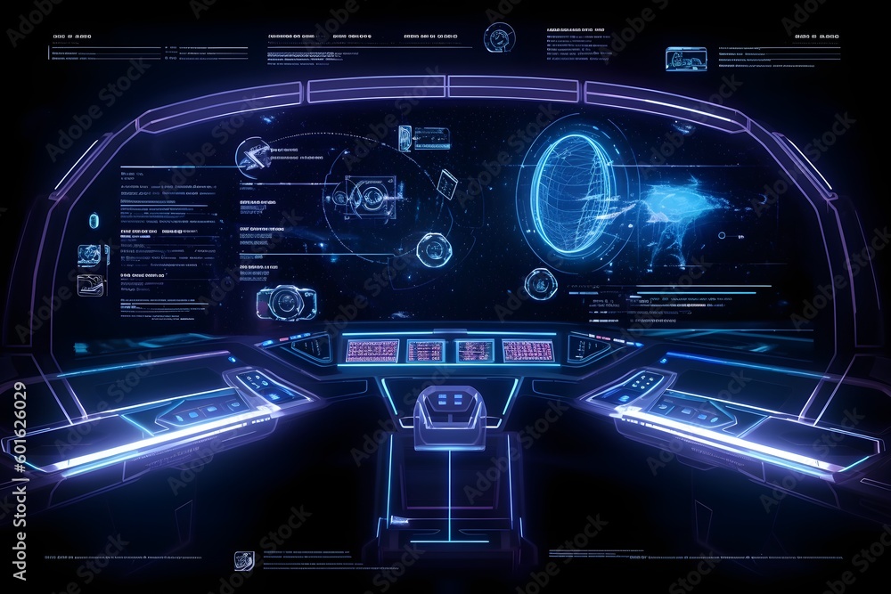 fantasy futuristic hologramic space-ship control panel, ai tools generated image fantasy futuristic hologramic space-ship control panel, ai tools generated image