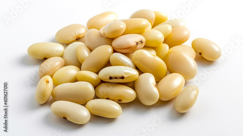 isolated white background photo of Beans.. generative ai