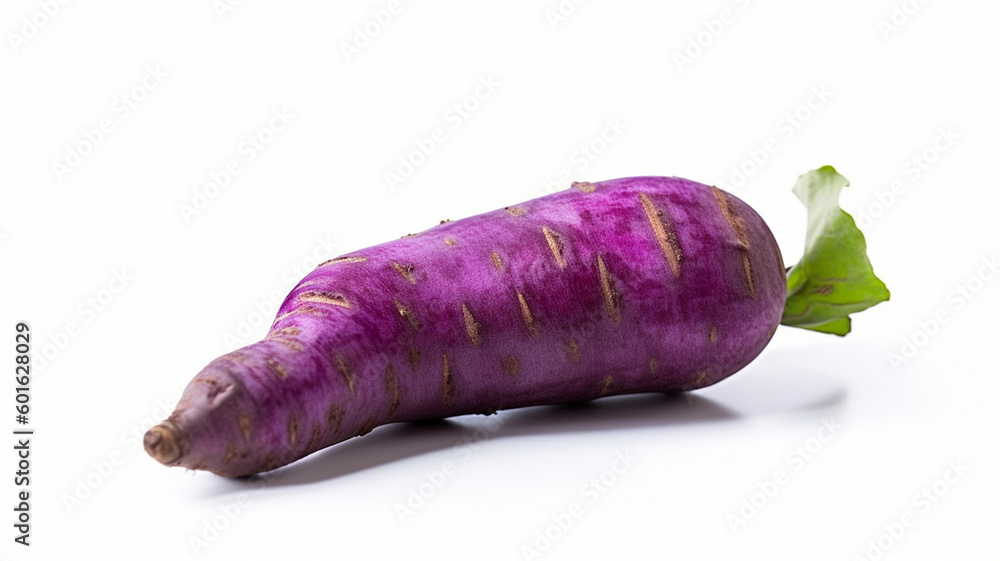 isolated white background photo of Purple yam. generative ai isolated white background photo of Purple yam. generative ai