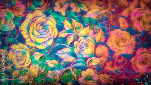 Beautiful rose flower background. generative ai.