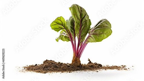 isolated white background photo of Sugar beet. generative ai