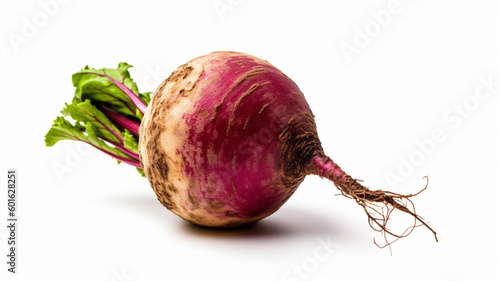 isolated white background photo of Beetroot. generative ai