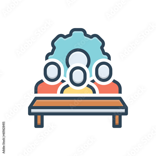 Color illustration icon for subcommittee 