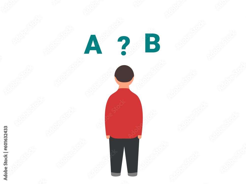 flat design choice vector illustration flat design choice vector illustration