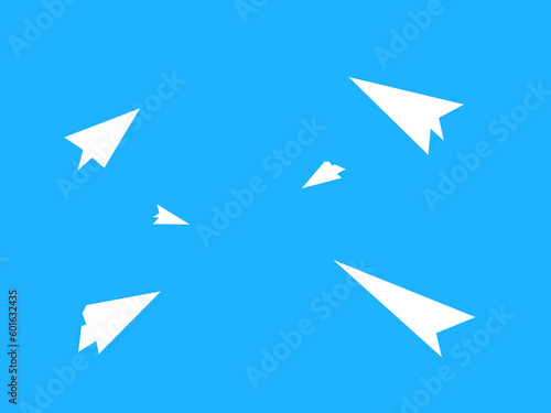 flat design paper airplane vector illustration