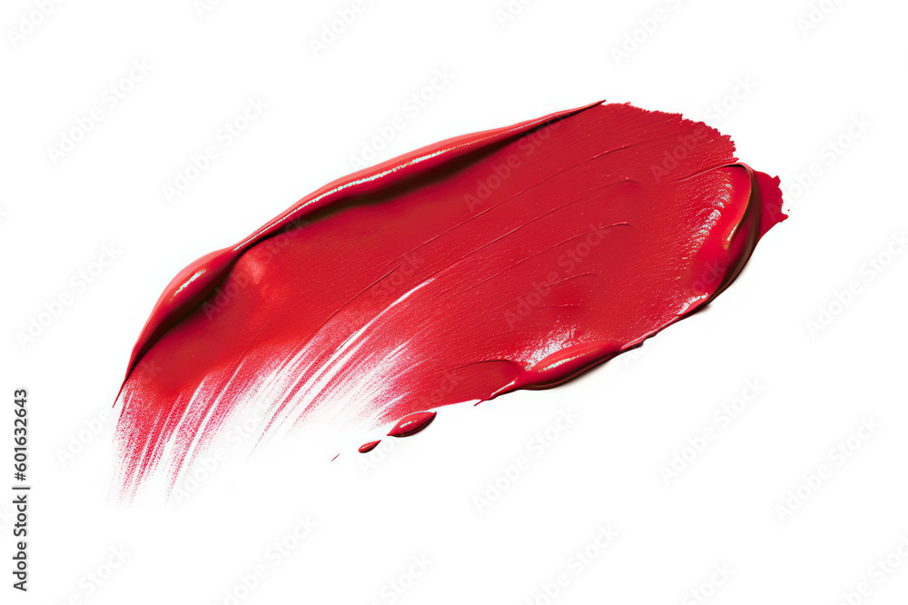 Colorful Lipstick Swatch with Smudges and Smears Isolated on White Background. created with Generative AI Colorful Lipstick Swatch with Smudges and Smears Isolated on White Background. created with Generative AI