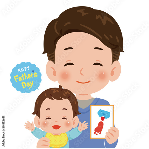 プレゼントを持った赤ちゃんと男性3