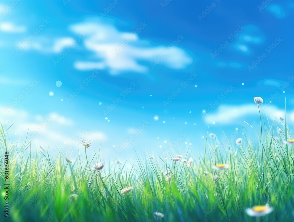 green grass and blue sky green grass and blue sky