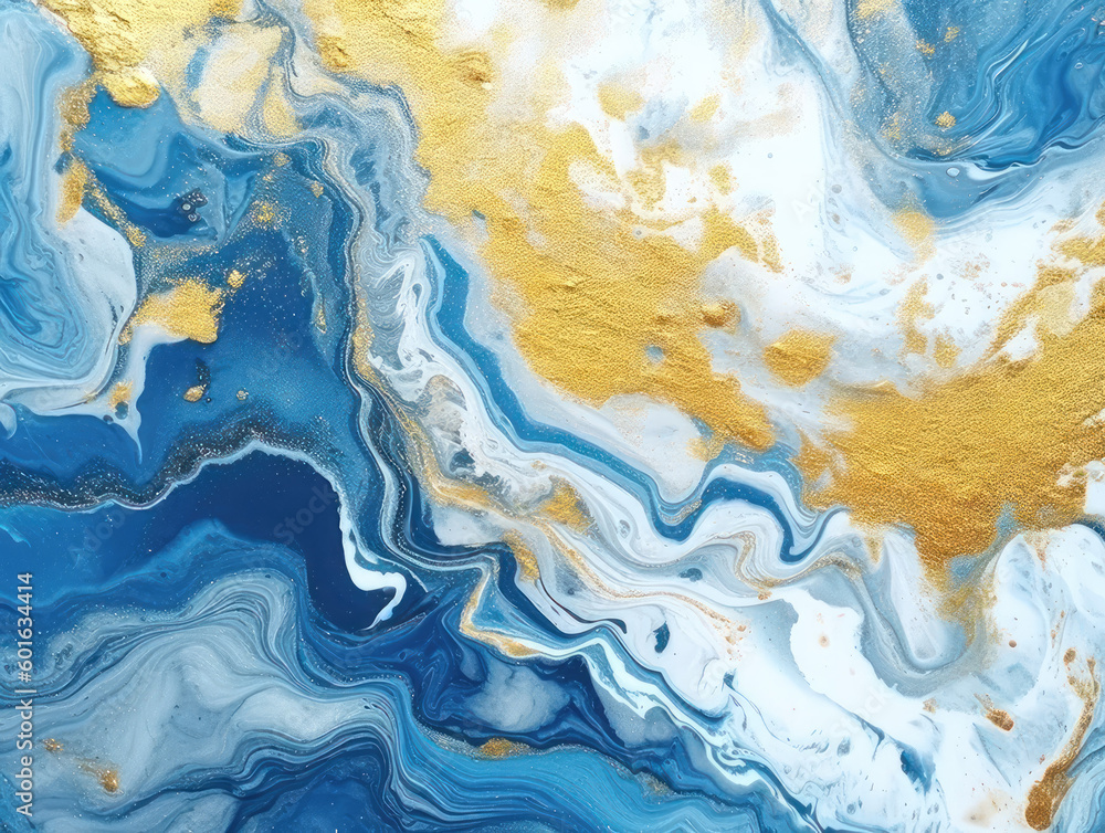 abstract water with gold foil detail