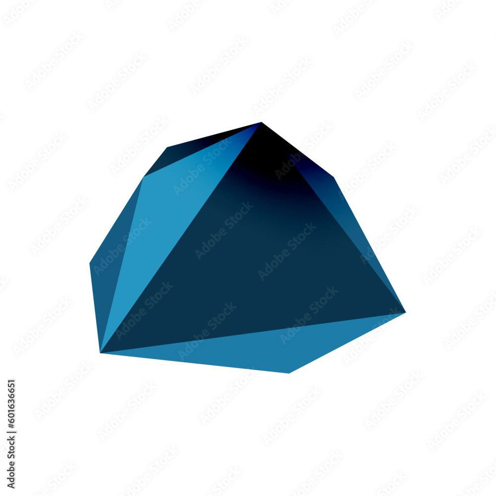 Abstract low poly stone design. Geometric 3d vector design element Abstract low poly stone design. Geometric 3d vector design element
