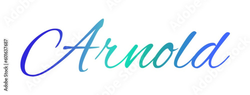 Arnold - light blue and blue color - male name - ideal for websites, emails, presentations, greetings, banners, cards, books, t-shirt, sweatshirt, prints
