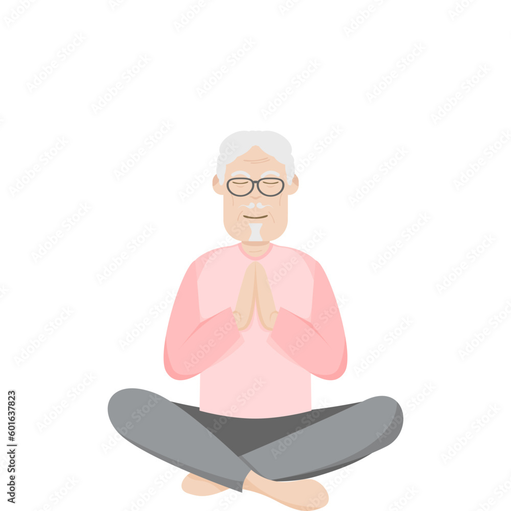 The Elderly People Old Man Glasses Yoga Pose Meditation Relaxed Body
The Elderly People Old Man Glasses Yoga Pose Meditation Relaxed Body