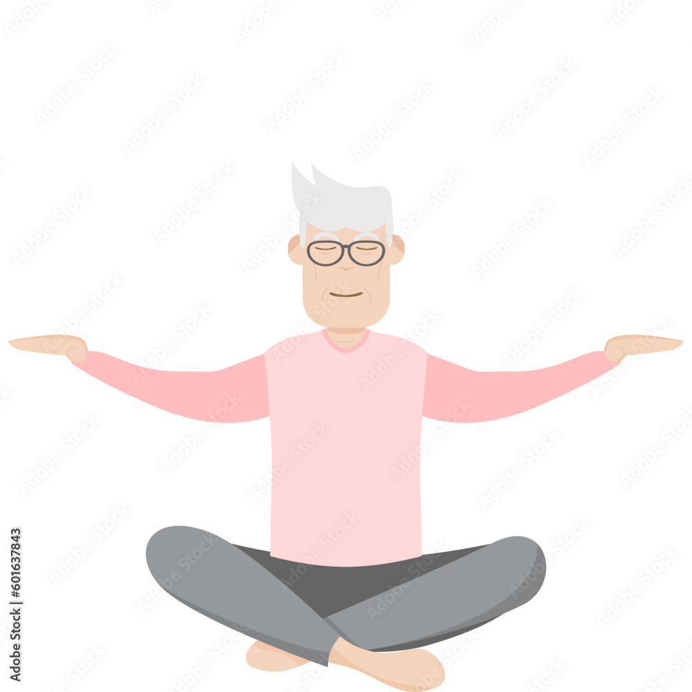 The Elderly People Old Man Glasses Yoga Pose Meditation Relaxed Body
The Elderly People Old Man Glasses Yoga Pose Meditation Relaxed Body
