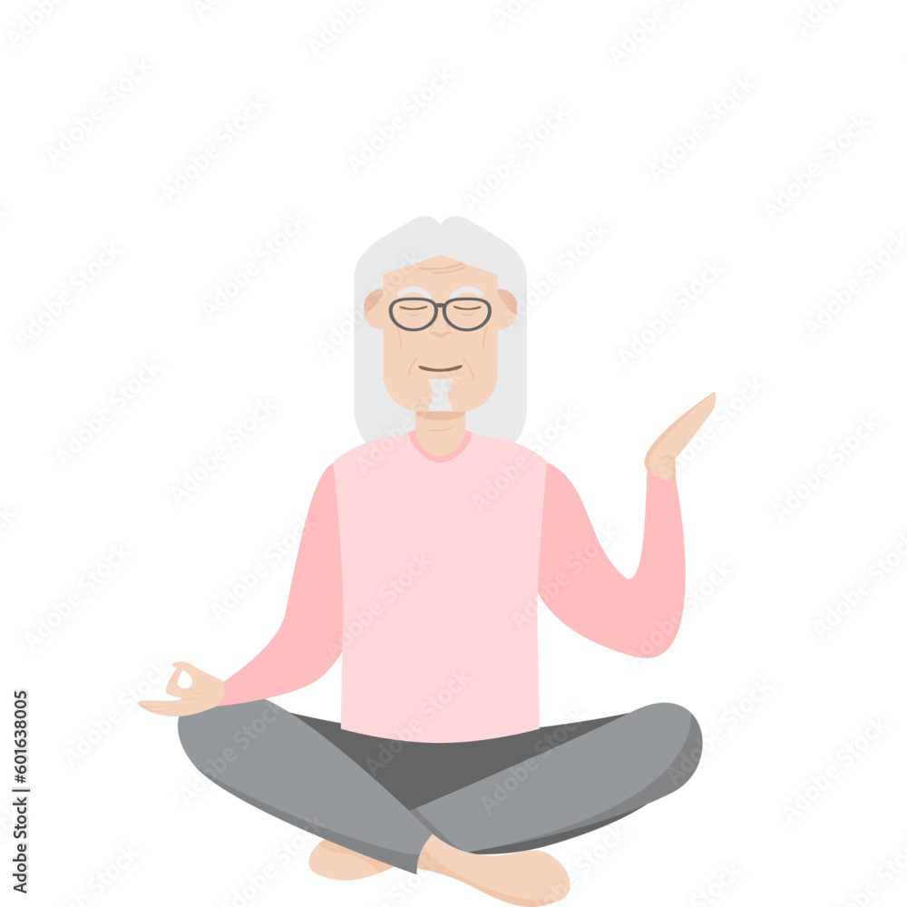 The Elderly People Old Man Glasses Yoga Pose Meditation Relaxed Body
The Elderly People Old Man Glasses Yoga Pose Meditation Relaxed Body