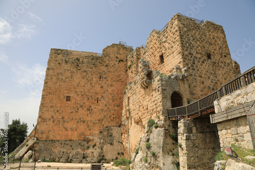 jordania castillo de ajlum fortaleza puente entrada foso 4M0A0029-as23 photo