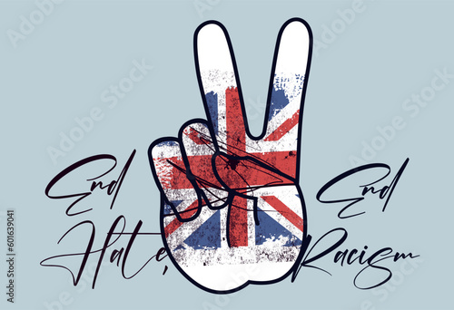 Hand Gesture V victory or peace Sign Line Art, Peace sign with British flag, Peace Hand Vector And Clip Art, Peace enland flag
