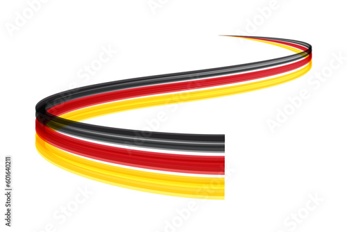 Abstract trail moving, dynamic wake german flag. Vector template