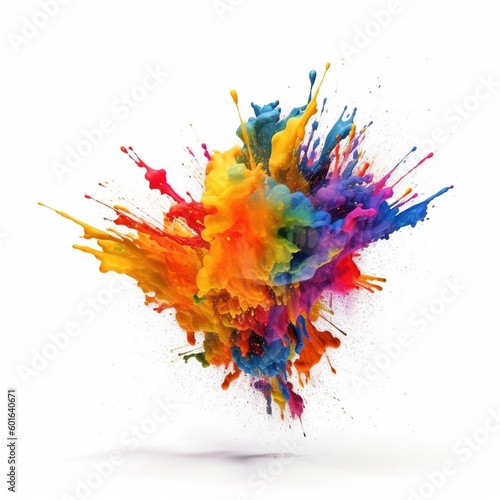 colorful paint explosion -Ai  