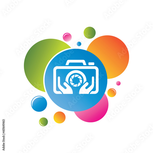Camera icon vector logo design