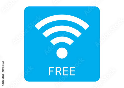 Wi-Fiマーク シンプルな水色のフリーwifiマークのイラスト アイコン素材