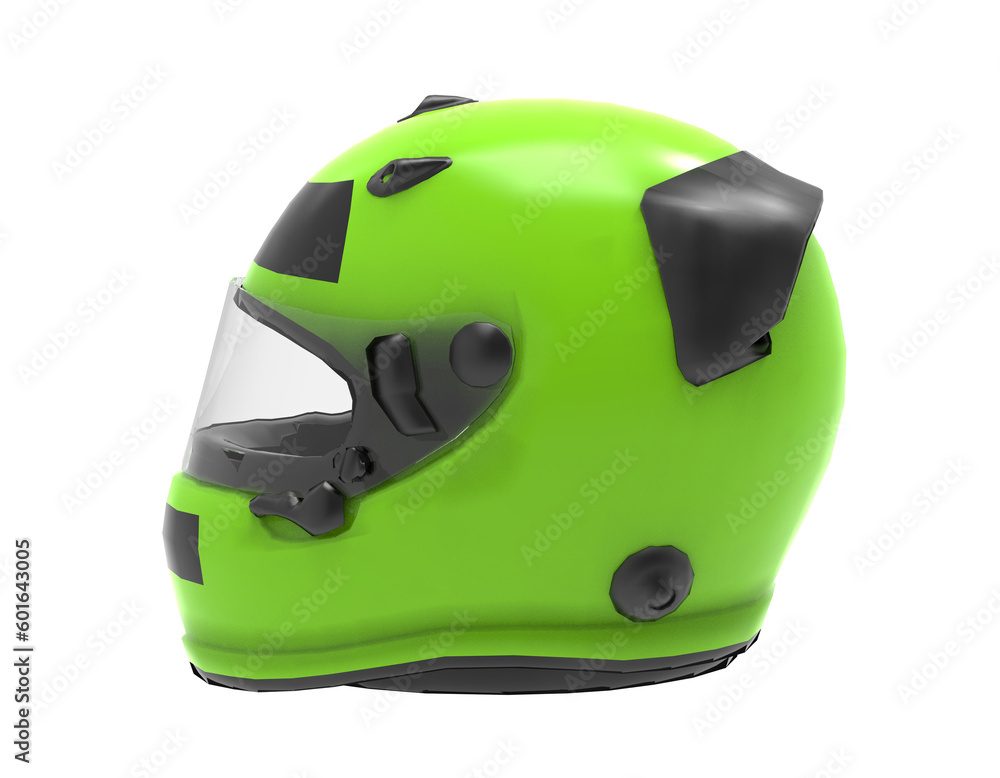 Fototapeta premium green helmet isolated on white