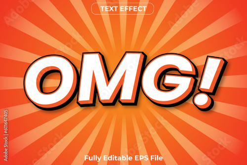 3D OMG Text Effect Design with fully editable font