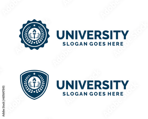University logo design vector illustration