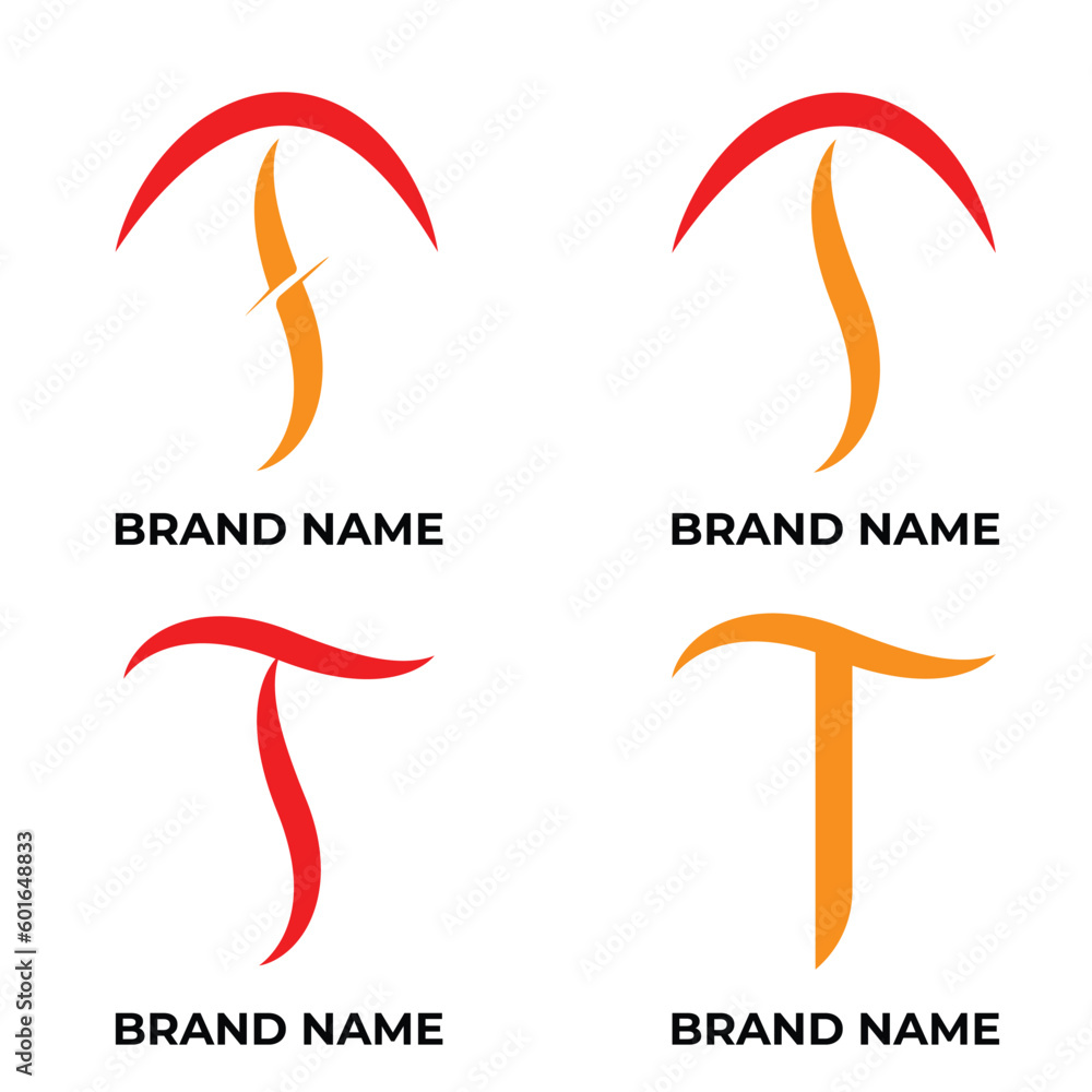 Letter gradient colorful logo design