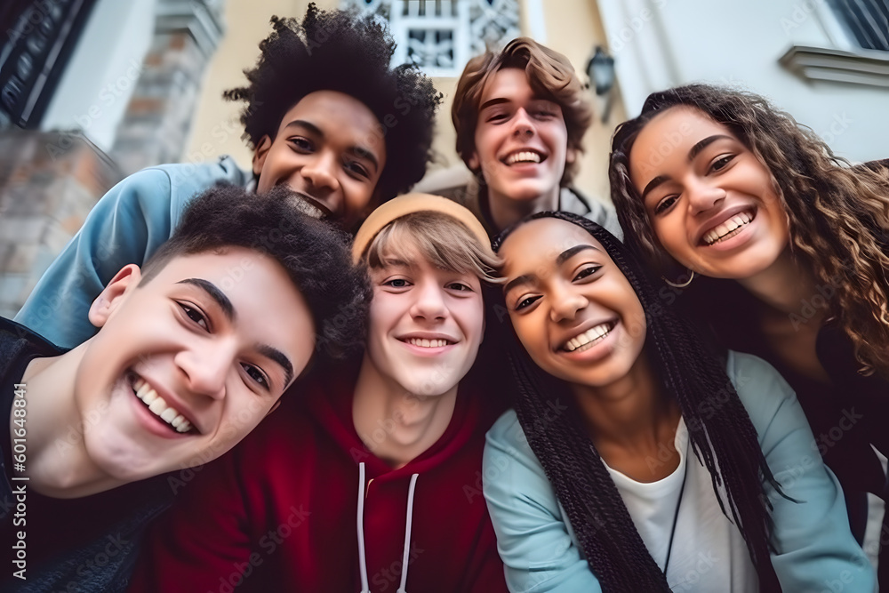 Teenagers Taking Selfie Portrait Together Teenagers Taking Selfie Portrait Together