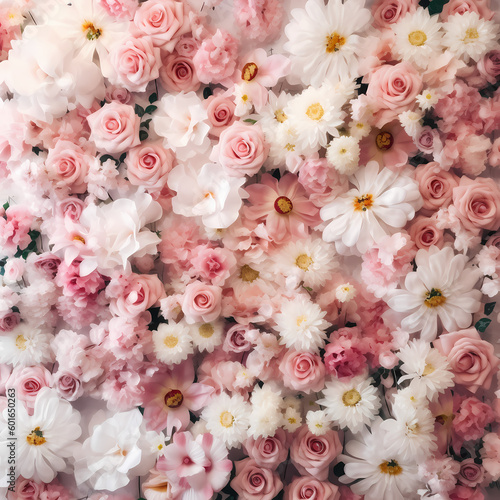 Pink And White Flowers Wallpaper Background Illustration © imazydreams