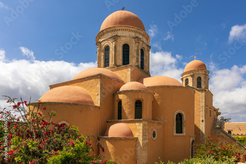Greek Orthodox monastery Agia Triada in the Akrotiri peninsula near Chania, Crete. Greece.